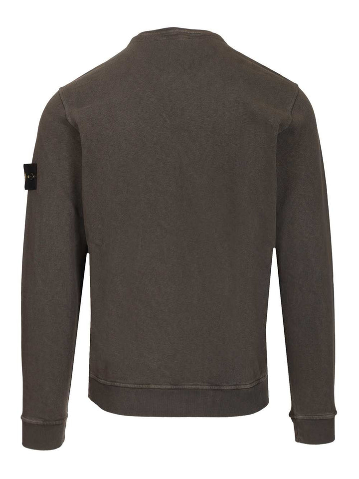 Stone Island Sweatshirt In Malfilé Cotton Sweatshirts - Nero | 18f6f4fd25c508f12cb876f759e7476185c4012a