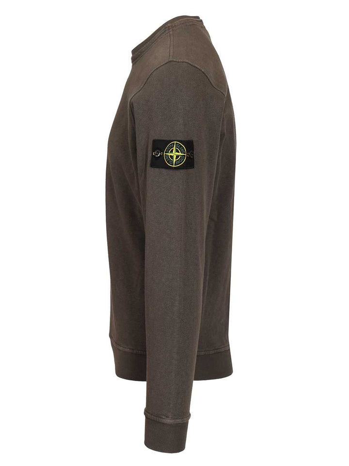 Stone Island Sweatshirt In Malfilé Cotton Sweatshirts - Nero | 90872f0e9911aa842ac4d967c7a861abe435e1cc