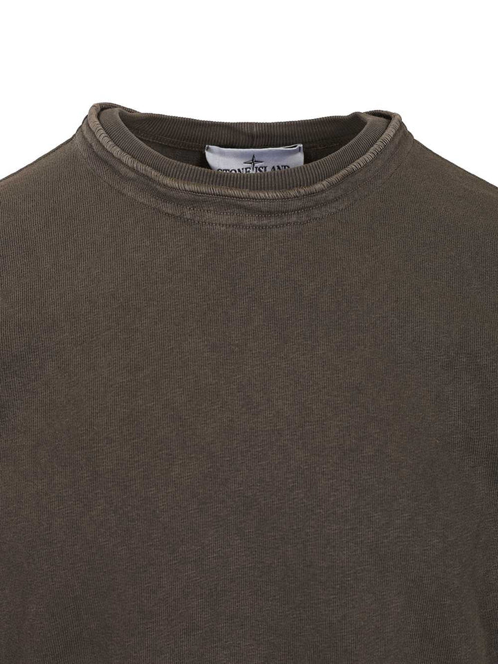 Stone Island Sweatshirt In Malfilé Cotton Sweatshirts - Nero | c06ee8cb11c7655474f1525295c34f8638d70644