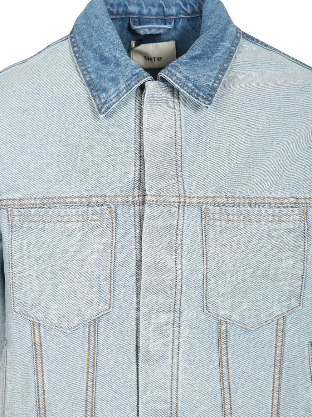 Arte Denim Jacket Giacche - Light blue | 77e4ab22d7b661a95037a3869917881e133a6a68