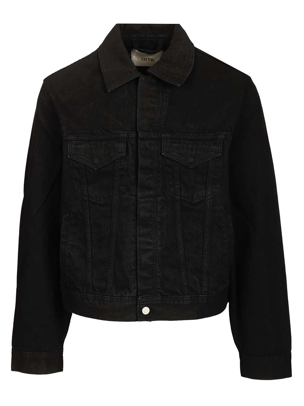 Arte Circle Logo Jeans Jacket Giacche - Nero | 46649f669ae1fa1b7e507134230686a685902647