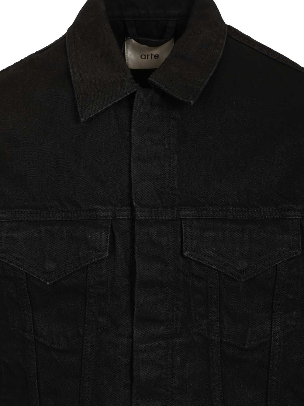 Arte Circle Logo Jeans Jacket Giacche - Nero | 9841149a7488dbf3e6169b98c607d1421d1afc32