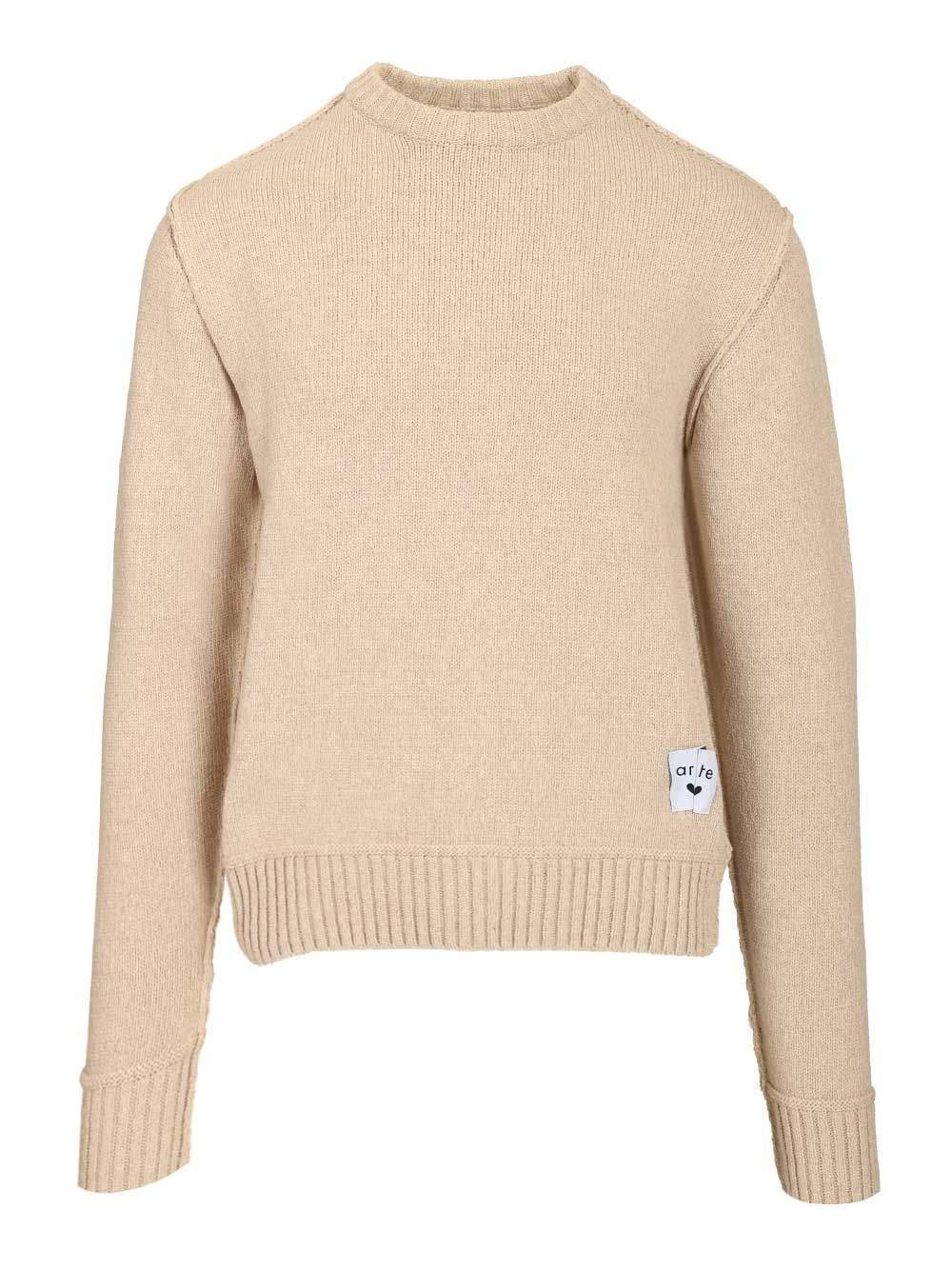 Arte Reversible Label Knit Knitwear - Bianco | ddd7033ad31bc52024b5bf841aaeb9f9d59b0584