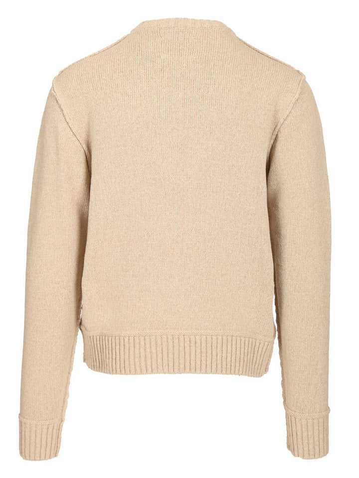 Arte Reversible Label Knit Knitwear - Bianco | d629d6ca707f11bc5d42c309fdc06555d57606de