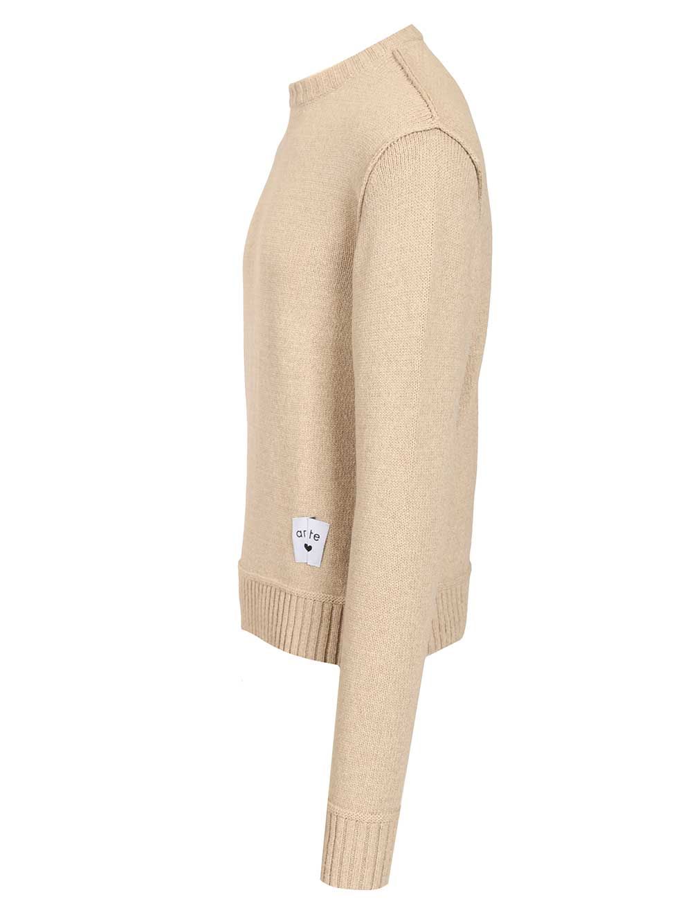 Arte Reversible Label Knit Knitwear - Bianco | 5212fda9f32732e43da3212208996340ba2b11d2
