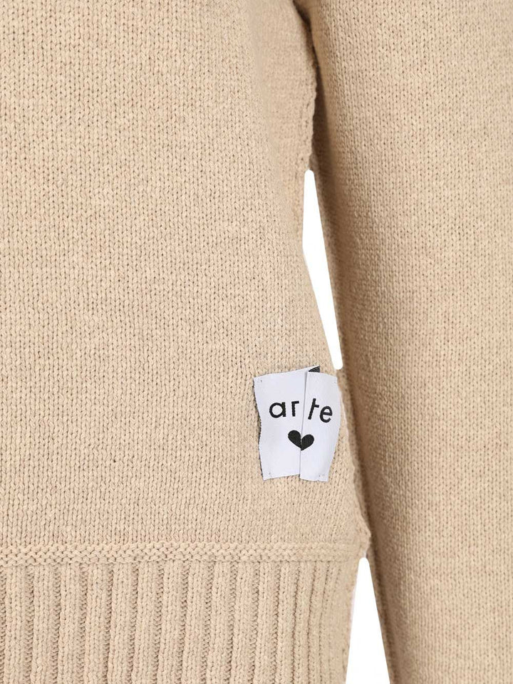 Arte Reversible Label Knit Knitwear - Bianco | 3140018f1347249564e22a5fbf4ae81d40b99194