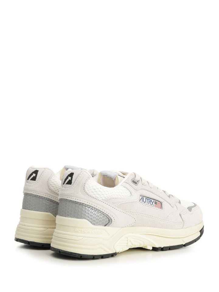 Autry  Hyperway Sneaker In Mesh And Suede Sneakers - Bianco | 80787167af8a732acd0c0cd7da69493adde25bc1