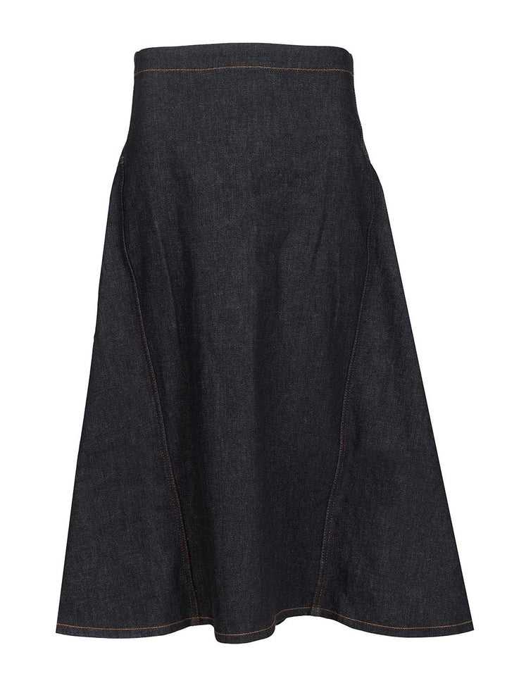 Jacquemus Lavoir De-Nîmes Denim Skirt Gonne - Blu | 57f792ff5a8665b1a90677a872aa2101f2681972