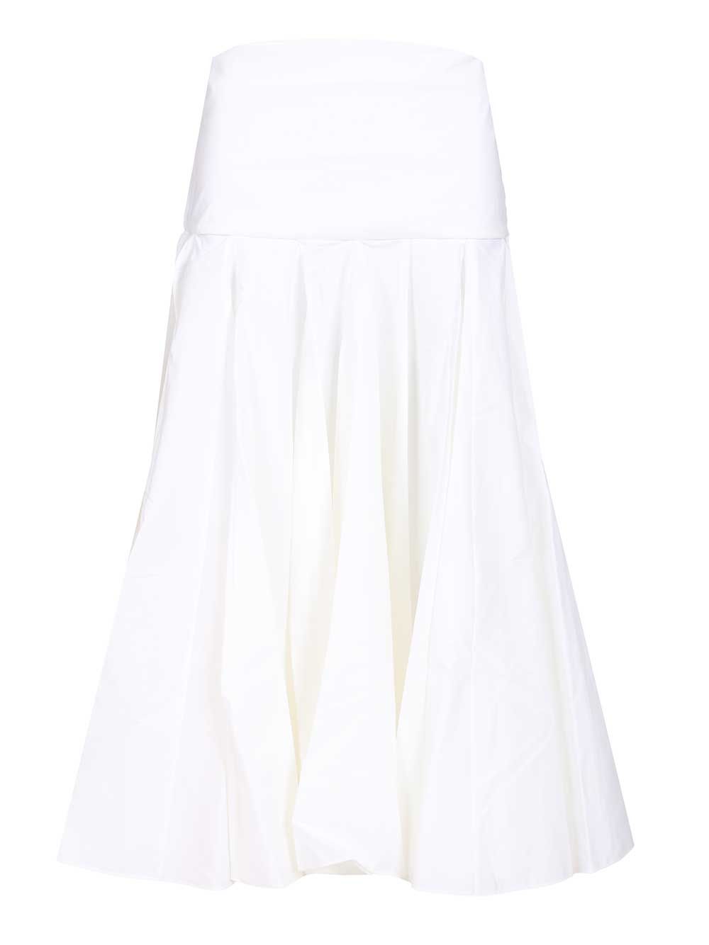 Jacquemus Draped Skirt With Godets Gonne - Bianco | a9a12ccf845f84ed6d772a2109d5c1104f93b52e
