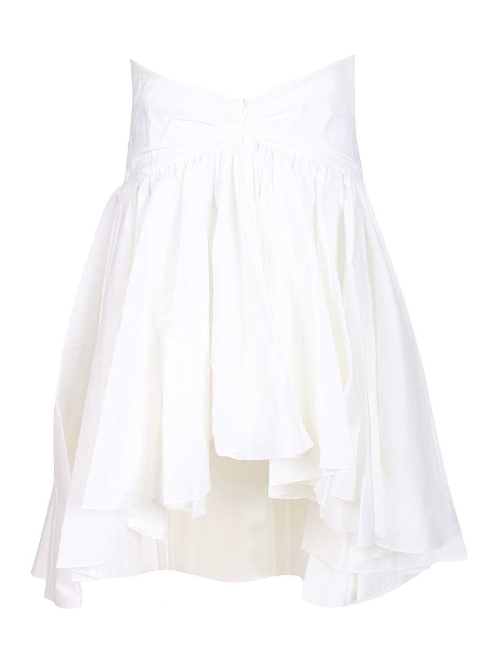 Jacquemus Draped Skirt With Godets Gonne - Bianco | f80523f442925e0d84820ed882fb4fe3801271e0