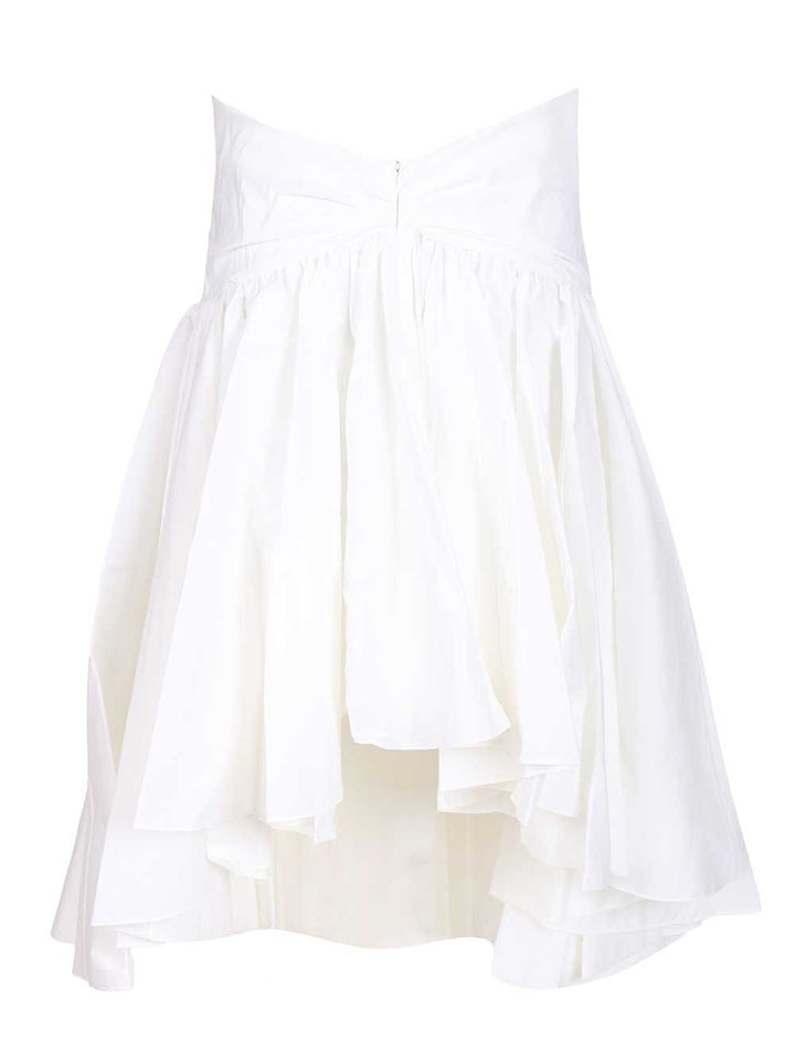 Jacquemus Draped Skirt With Godets Gonne - Bianco | f80523f442925e0d84820ed882fb4fe3801271e0