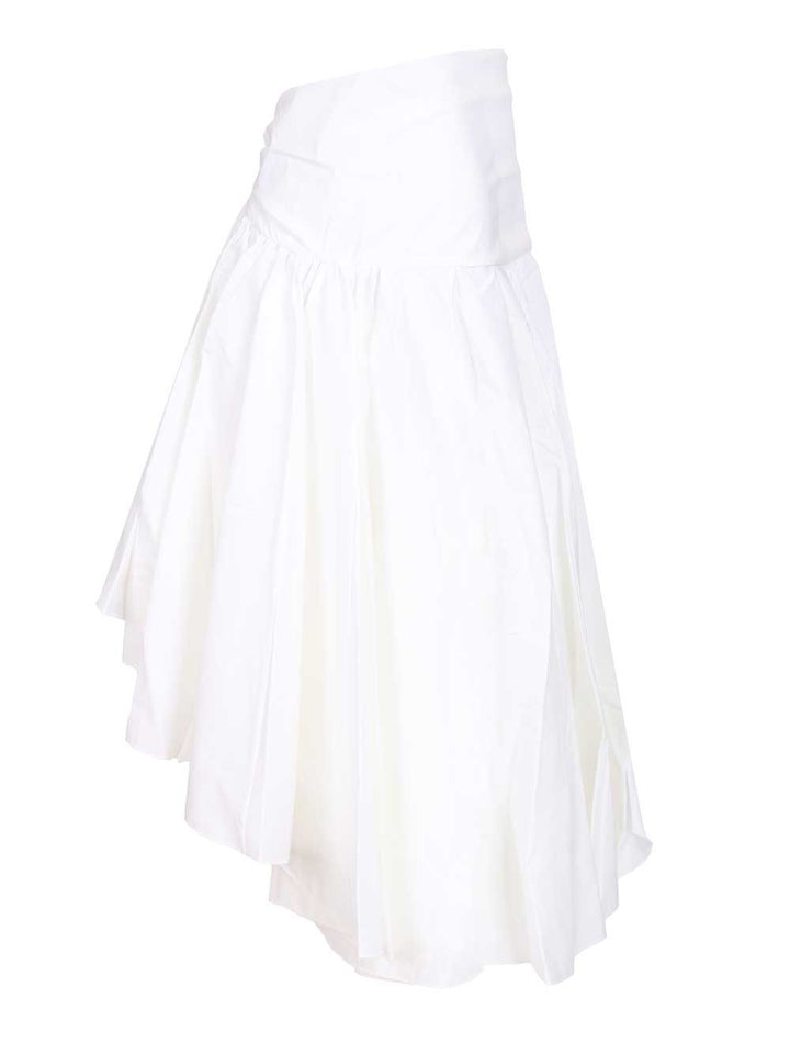 Jacquemus Draped Skirt With Godets Gonne - Bianco | b3a350e13bcc8731558579bcebfd035c28f152c8