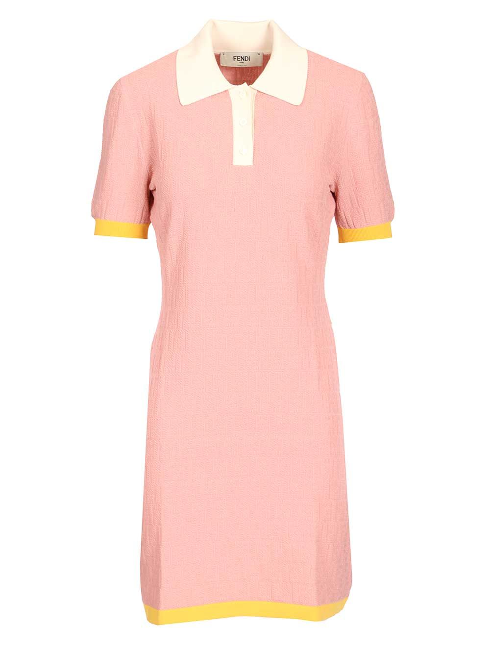 Fendi Adv - Look 2 - Cropped Polo Knit Openwork Abiti - Rose | f62f892b5c536962d96082f6f4d0e0abd0d91834