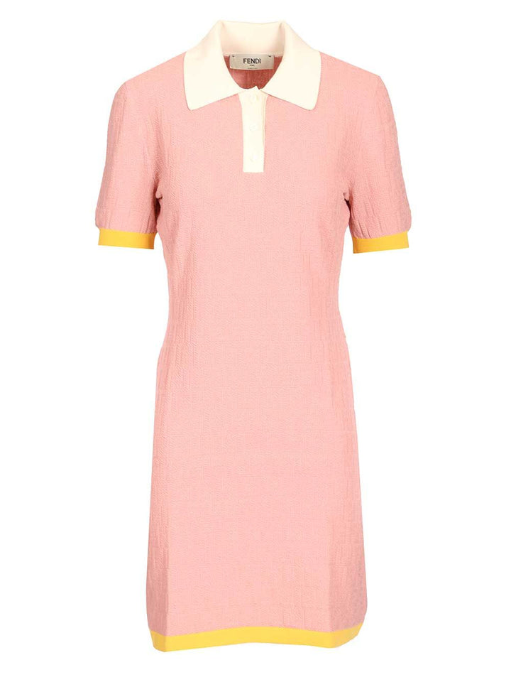 Fendi Adv - Look 2 - Cropped Polo Knit Openwork Abiti - Rose | f62f892b5c536962d96082f6f4d0e0abd0d91834