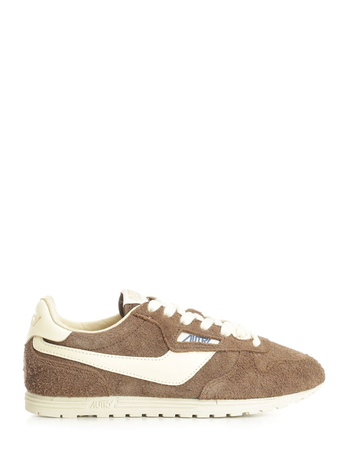 Autry  Windspin Sneaker In Perforated Leather Sneakers - Marrone | 0286565ca4b61d43aaf60c9f68aefd50a7b24ce2