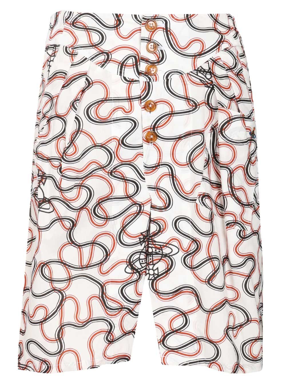 Vivienne Westwood Romario Bermuda Shorts Shirts - Bianco | 1d1eb7440eb03e5f18da9e90f1966efdc5bdf8c3