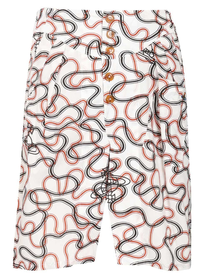 Vivienne Westwood Romario Bermuda Shorts Shirts - Bianco | 1d1eb7440eb03e5f18da9e90f1966efdc5bdf8c3