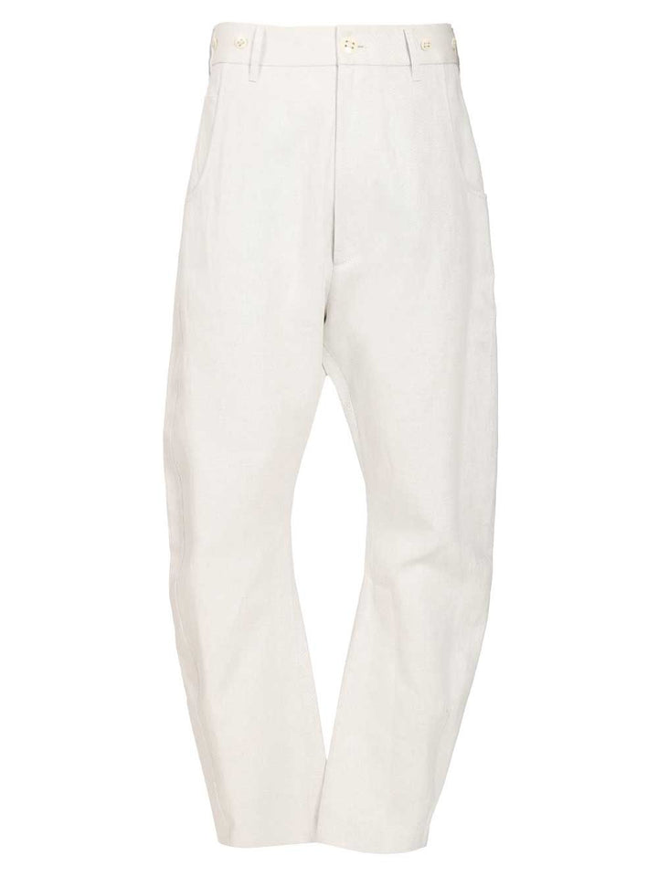 Vivienne Westwood Buckle Back Pants Trousers - Bianco | 7221f0532e9998a10eefe3f43262ac912d8611e8