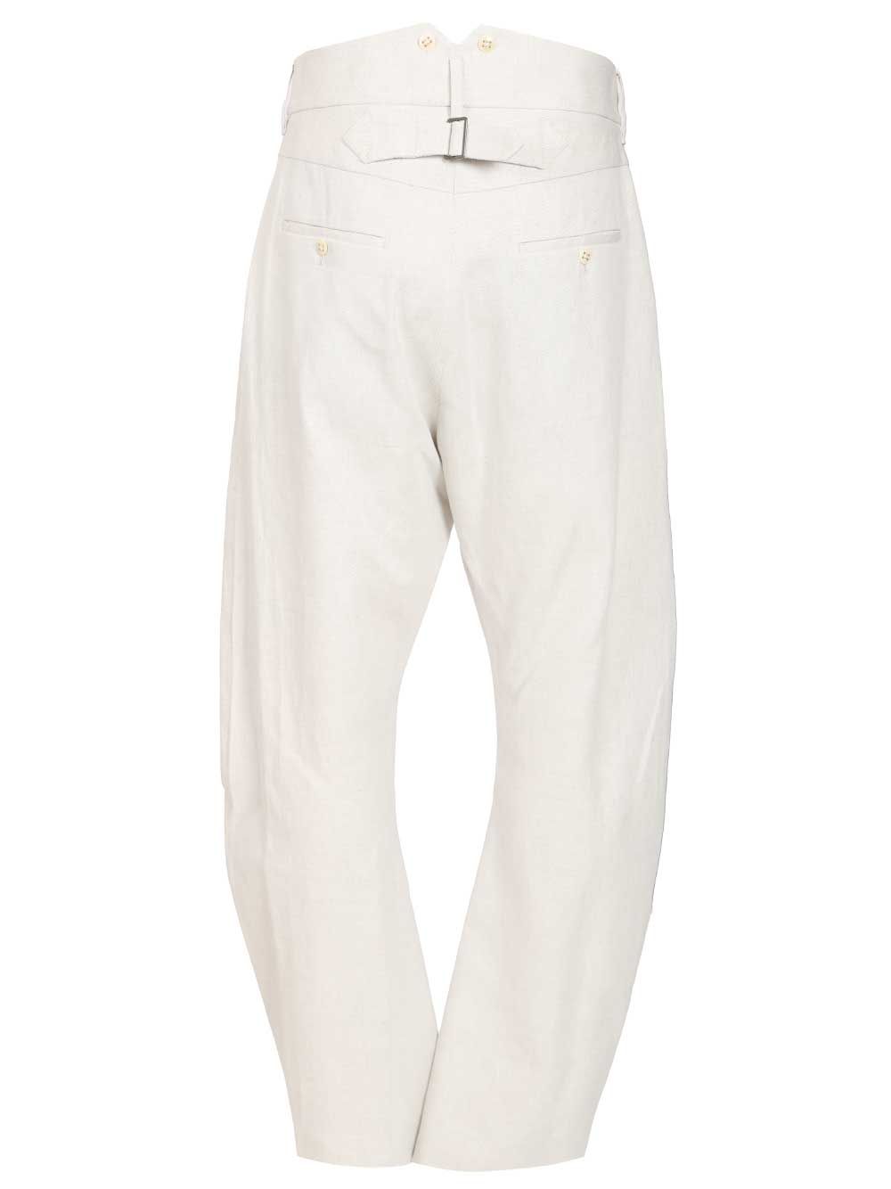 Vivienne Westwood Buckle Back Pants Trousers - Bianco | 78479a93a8a06a2f239618e9a1227c6f01ec88cb
