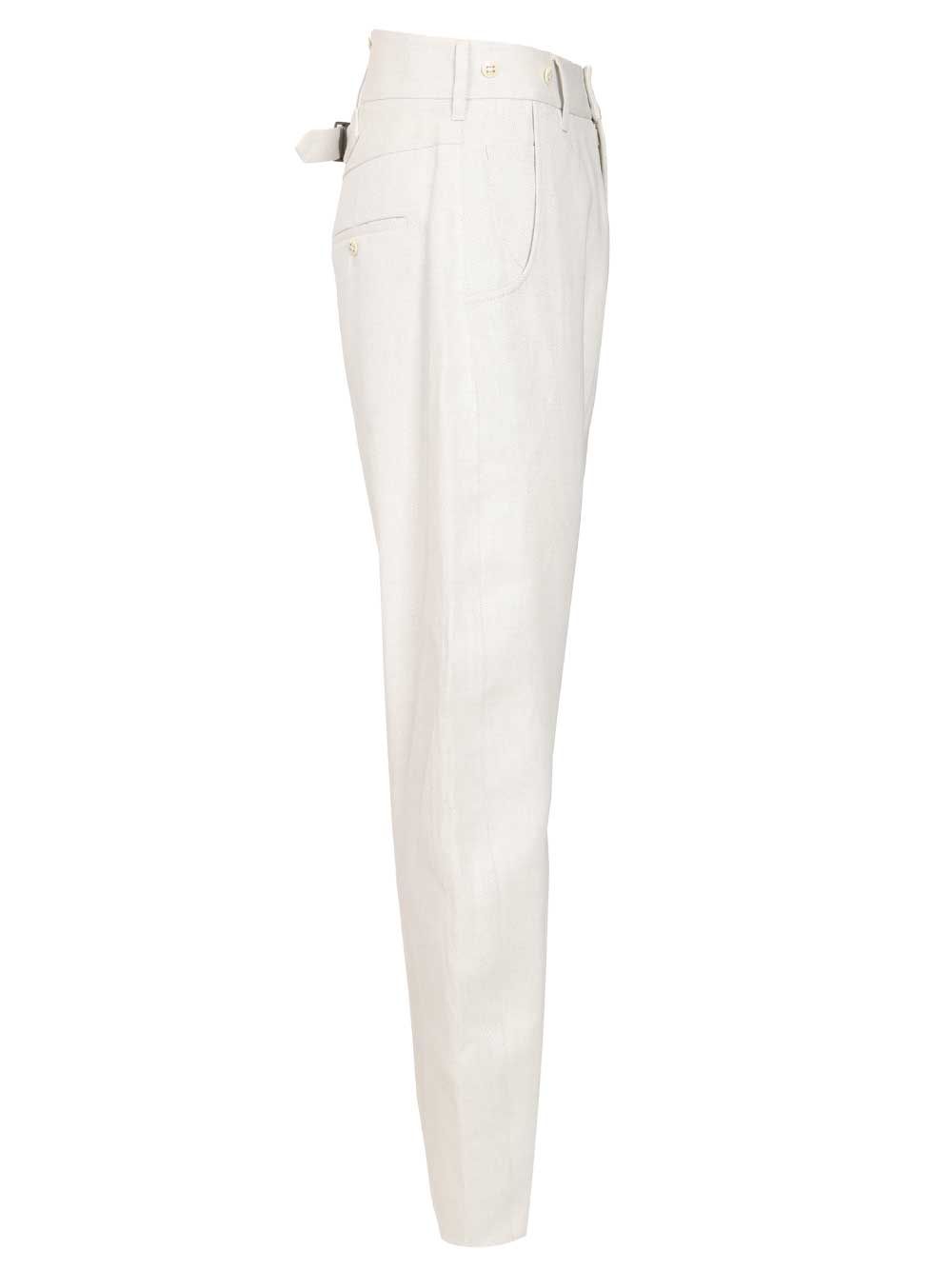 Vivienne Westwood Buckle Back Pants Trousers - Bianco | e5043963bcccb3acd1c7aeed492e3878c63c5155