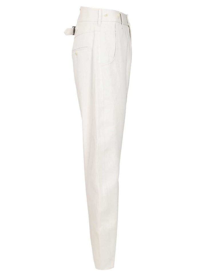 Vivienne Westwood Buckle Back Pants Trousers - Bianco | e5043963bcccb3acd1c7aeed492e3878c63c5155
