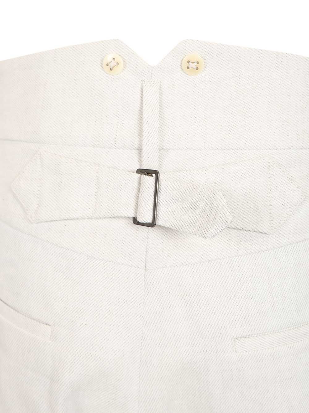 Vivienne Westwood Buckle Back Pants Trousers - Bianco | 7f7ebf3272c487ea6154efc4a1b7202666331de7