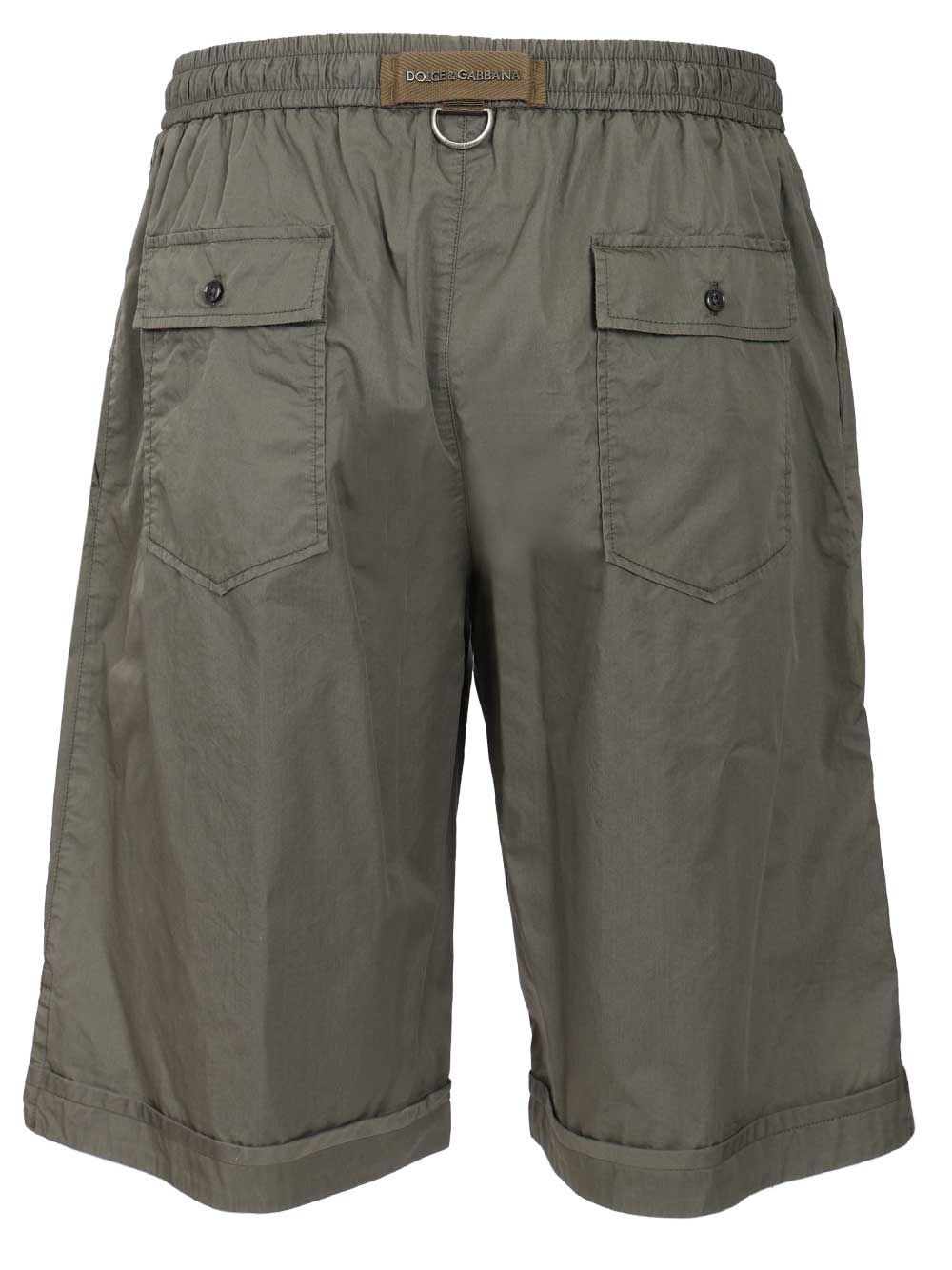 Dolce & Gabbana Cotton Canvas Shorts Trousers - Grey | 69afe3a70b794fb37cc48db0ff22ce90cbd1f778