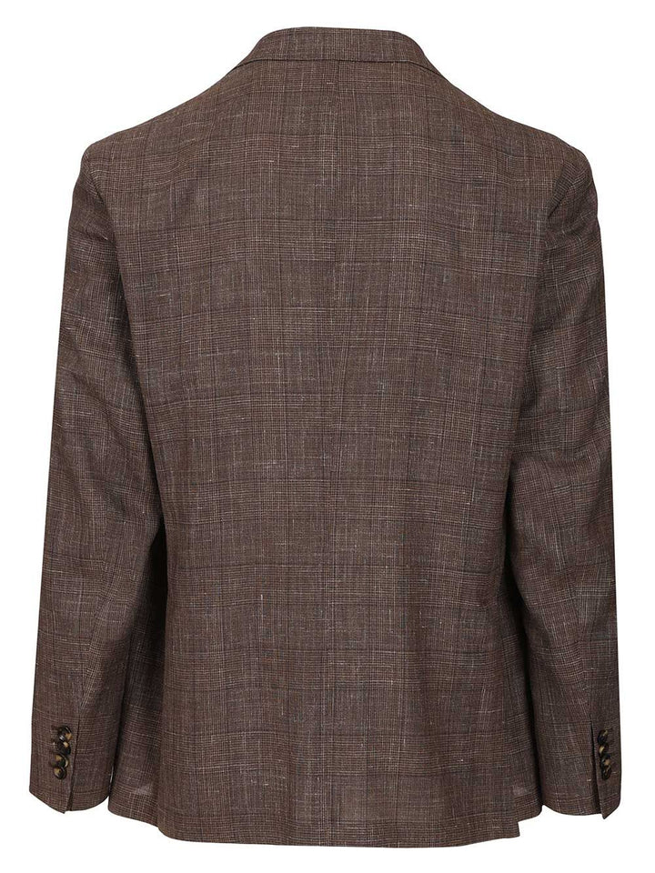 Al Duca D'Aosta Unlined Prince Of Wales Jacket Giacche - Marrone | d46a640d8d5efd444c9722a833193b15d0ce3c77