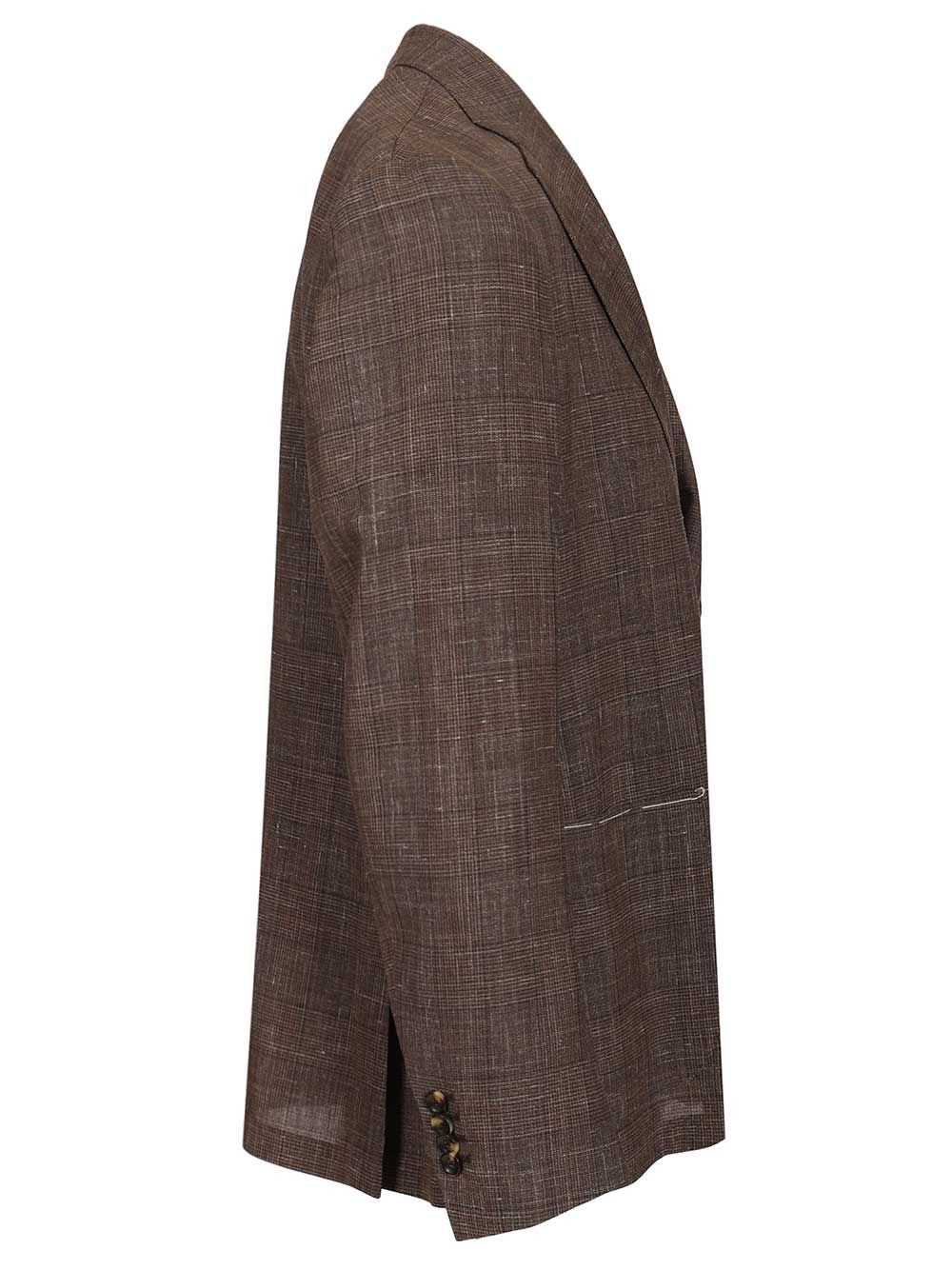 Al Duca D'Aosta Unlined Prince Of Wales Jacket Giacche - Marrone | 79d4ee09c95fe757f6ce3c3486248e76818d7e96