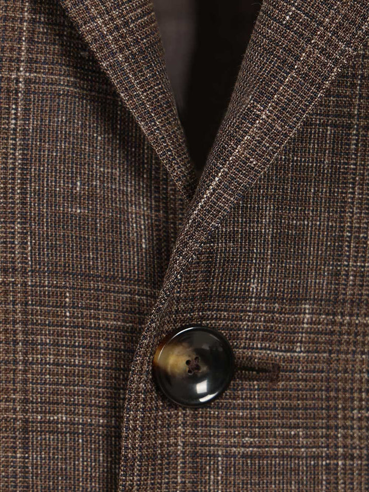 Al Duca D'Aosta Unlined Prince Of Wales Jacket Giacche - Marrone | 2cc09ca0028bb7d2f98bdc1f5aa9451db3297576