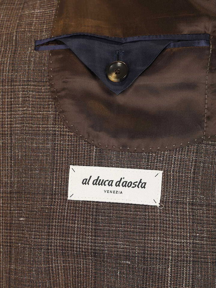 Al Duca D'Aosta Unlined Prince Of Wales Jacket Giacche - Marrone | 65f14fed10b5d393985268c5a54c5a736e756408