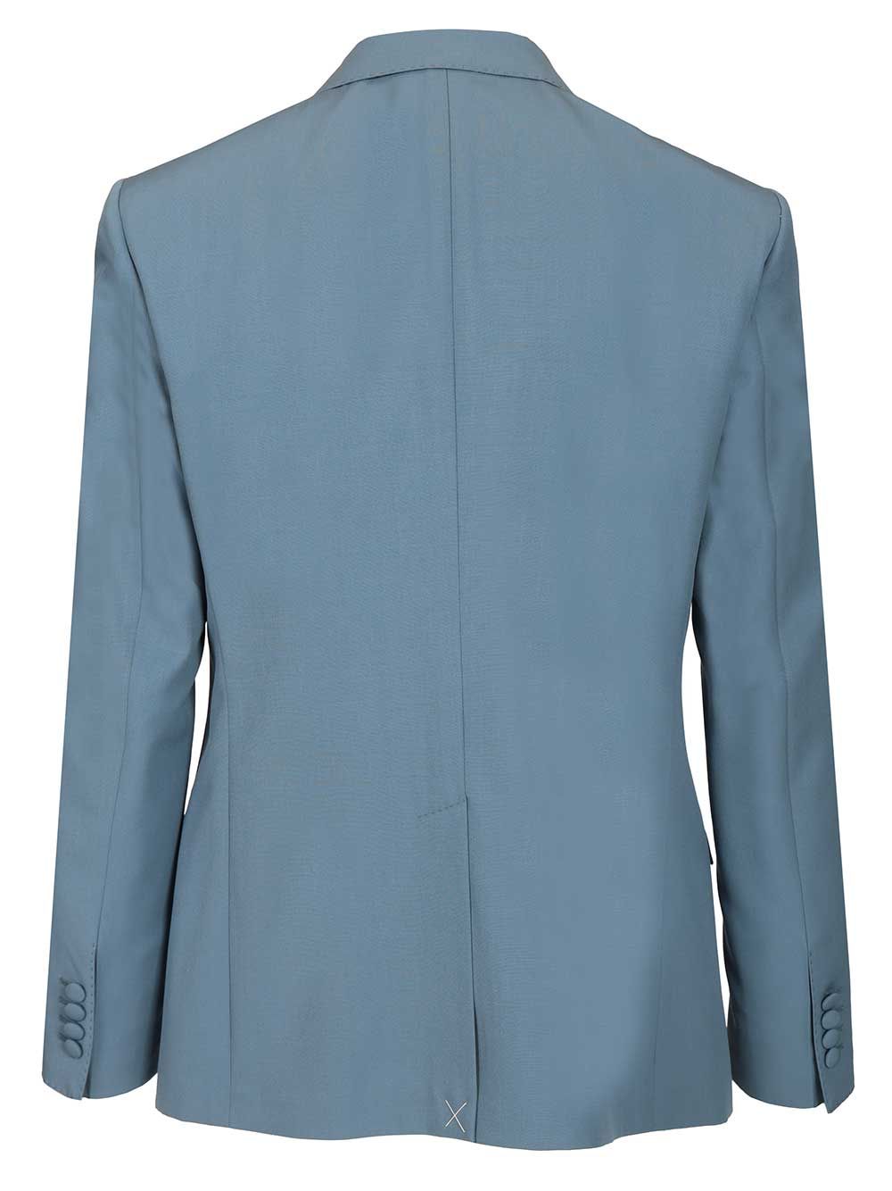 Dolce & Gabbana Double-Breasted Wool Poplin Jacket Giacche - Light blue | a70211354e8d6f4871ae4e977b9b1f746ca35b20