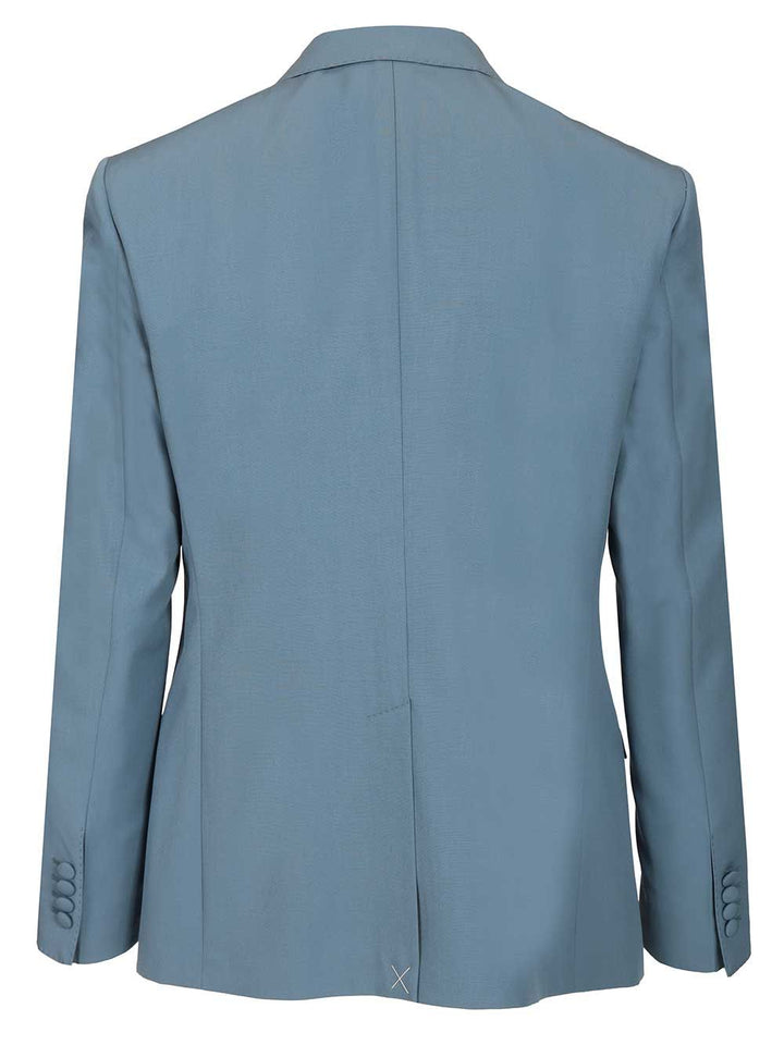 Dolce & Gabbana Double-Breasted Wool Poplin Jacket Giacche - Light blue | a70211354e8d6f4871ae4e977b9b1f746ca35b20