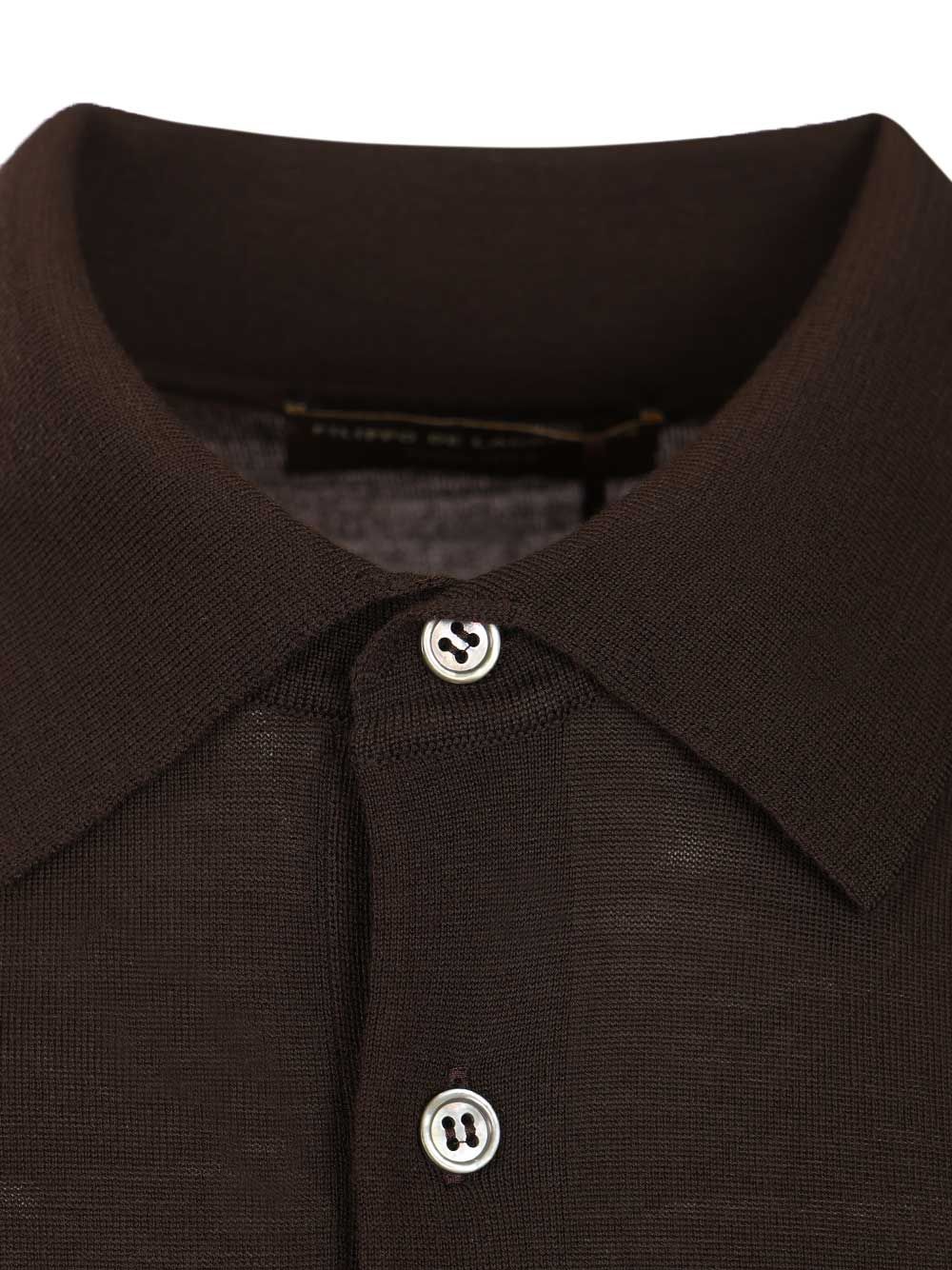 Filippo De Laurentiis Wool Polo shirt - Marrone | a3b3434fa9b9f1f034ab784d267accf0c6fe37e1