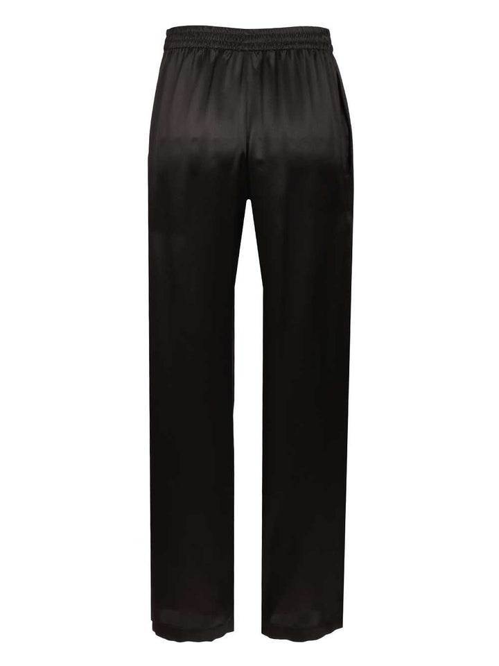 Saint Laurent Silk Satin Trousers - Nero | c432bea538274183f80be010116d9de2ff7391dc