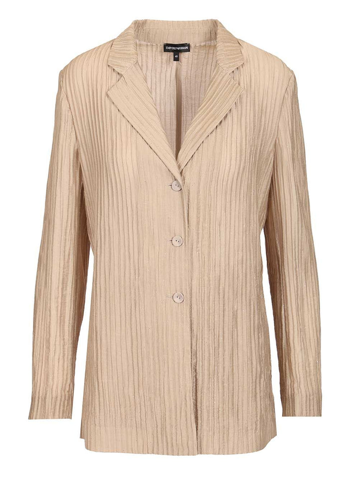 Emporio Armani Taffeta Blazer Giacche - Beige | b1b2fea8670201ae27c987dfd1600f6db341c7d1