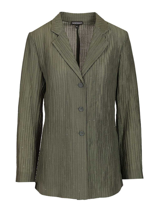 Taffeta Blazer Giacche Verde