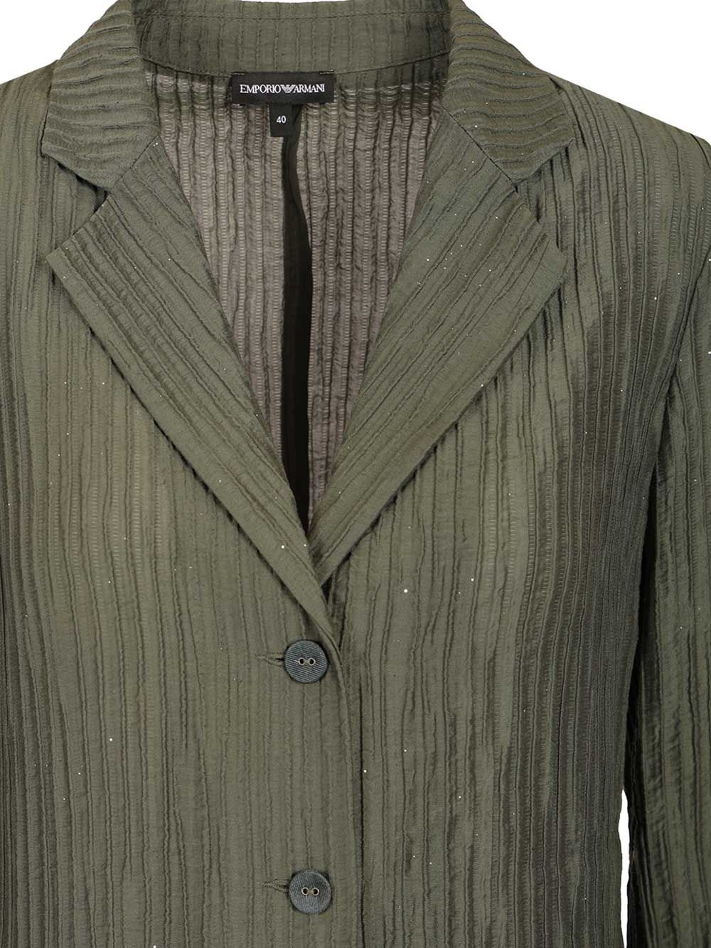 Emporio Armani Taffeta Blazer Giacche - Verde | b82c9ac572725e11a2ffb3cdabab1ff3589aeeba
