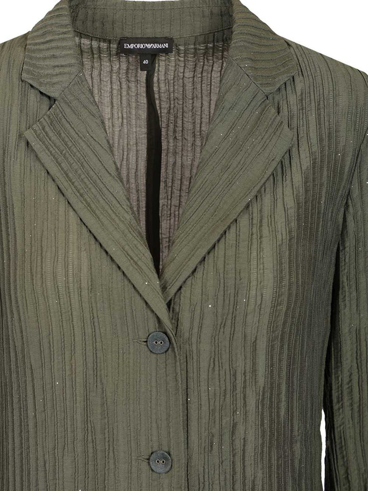Emporio Armani Taffeta Blazer Giacche - Verde | b82c9ac572725e11a2ffb3cdabab1ff3589aeeba