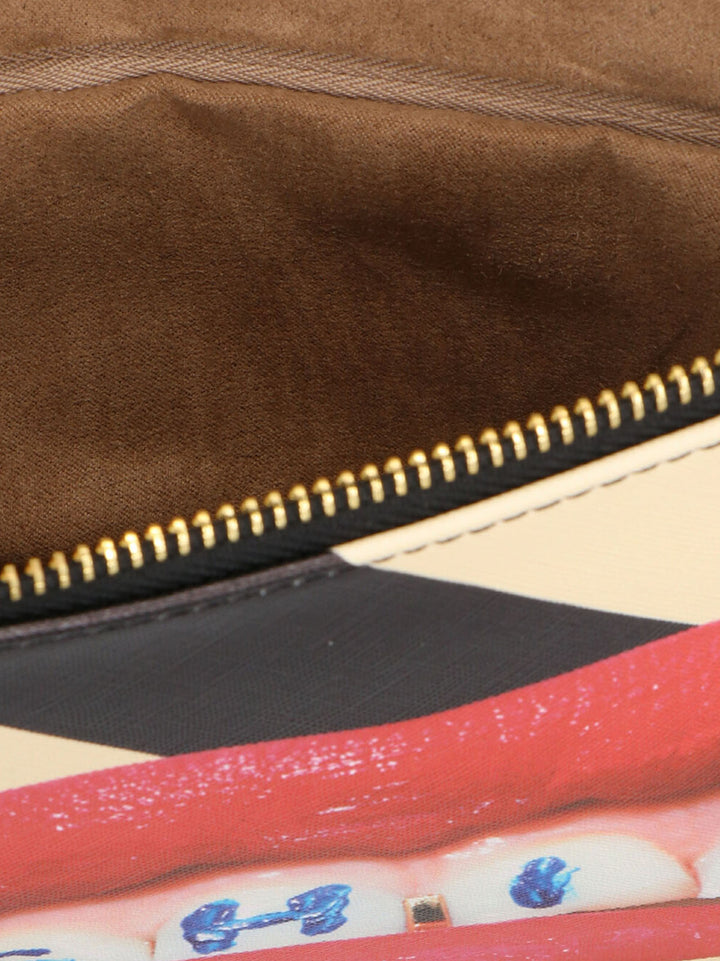 Seletti Stripes Shit Clutch - Bianco/Nero | db159f7f4f6b8ff6ca65f2fb93d1224a814941be