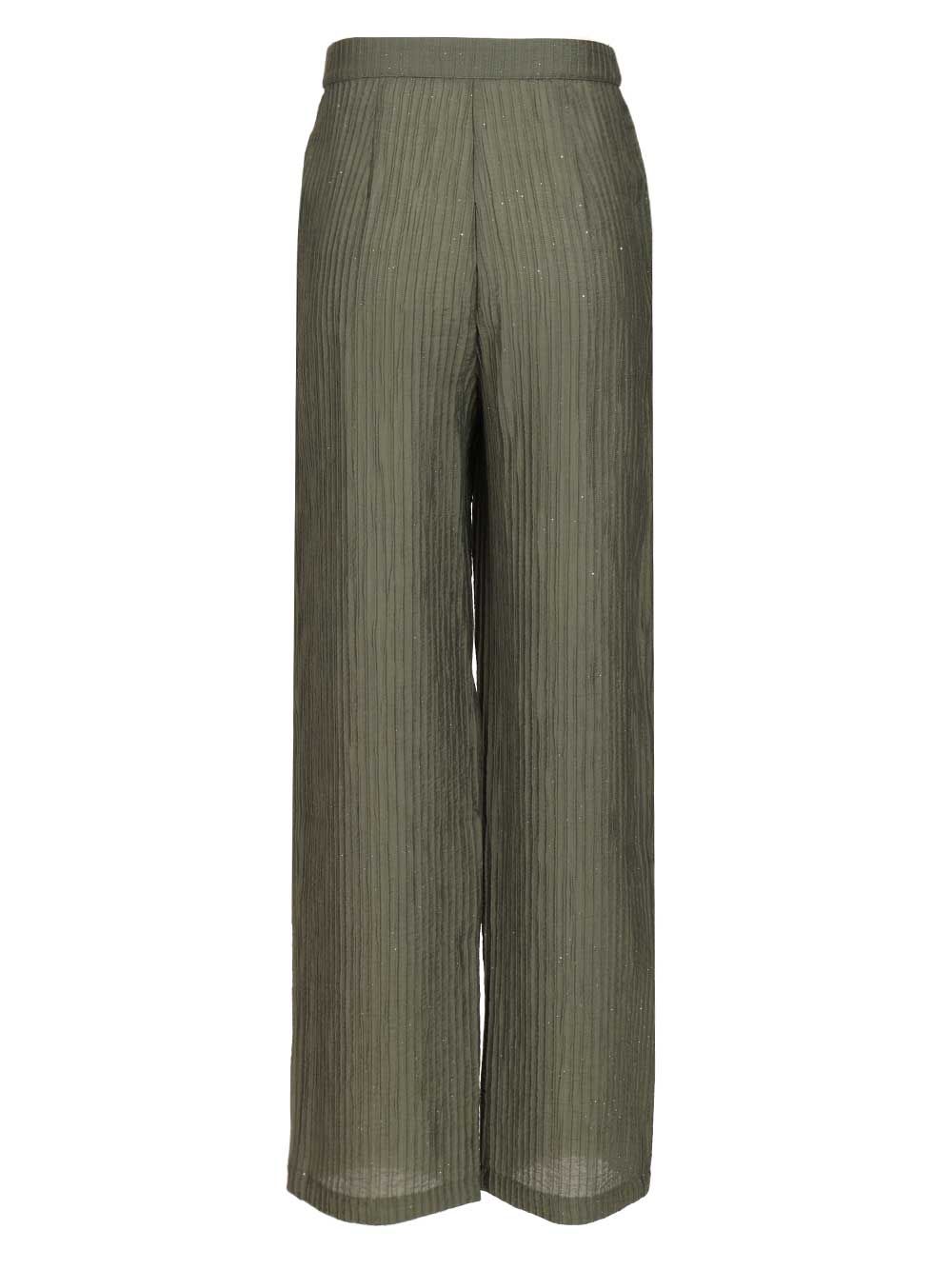 Emporio Armani Textured Lurex Taffeta Trousers - Verde | 37cbb5d6d783e81ded7343ed4382beff1bf6398a