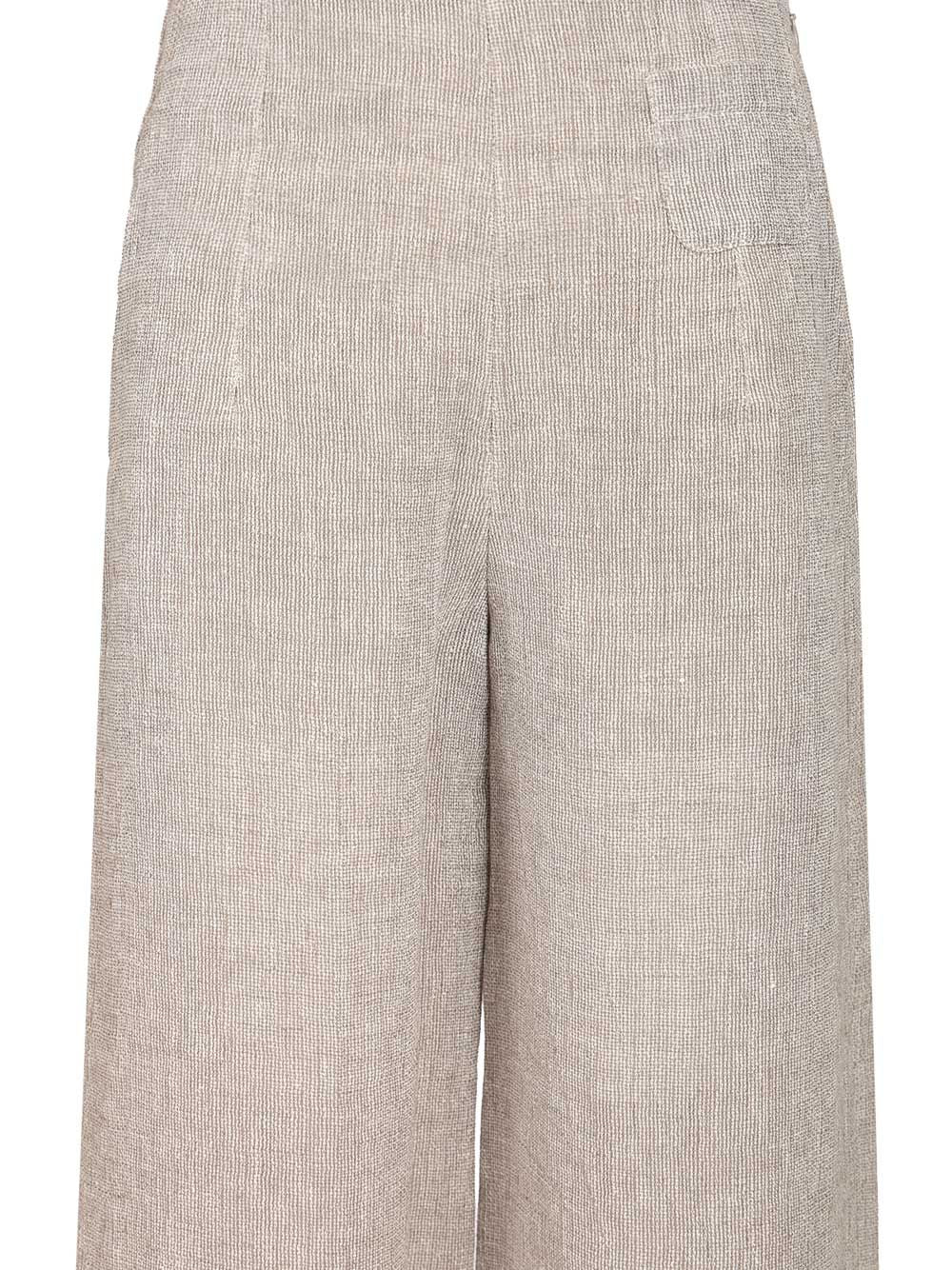 Emporio Armani Wide Leg Linen Gauze Trousers - Grey | 2c1cfbe722cc138f80bc7aa8c588144c04424ee0