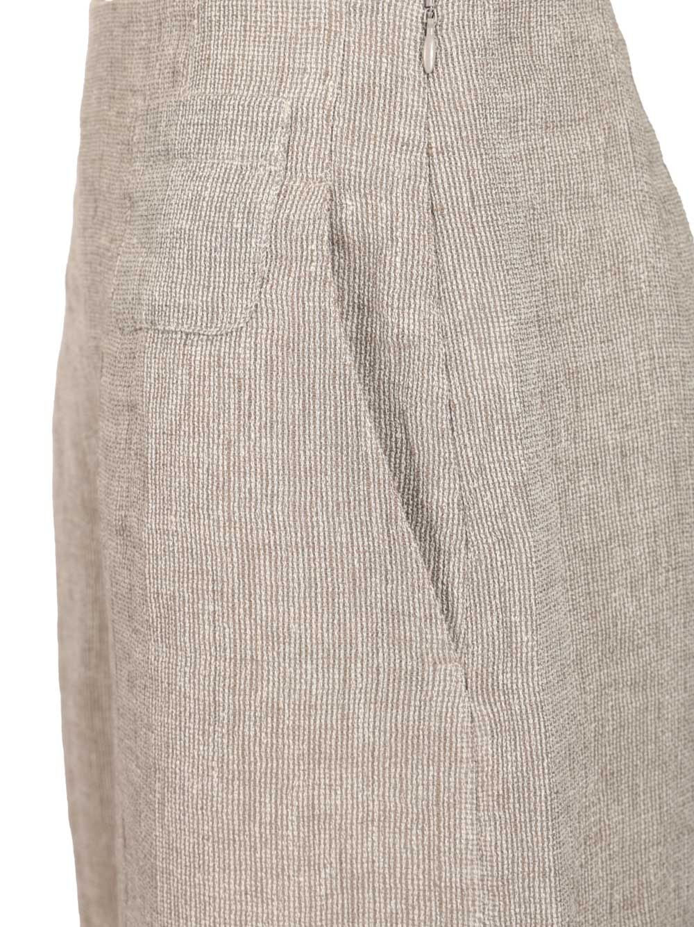 Emporio Armani Wide Leg Linen Gauze Trousers - Grey | 01d369f66c3bf05cff50785f2da2d7bc89e4df23