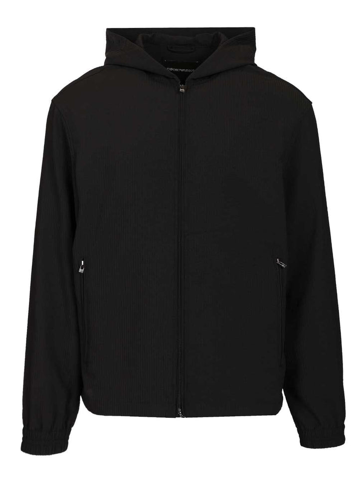 Emporio Armani Water Repellent Nylon Blouson Giacche - Nero | ccd0e2b1c8fa40a1f78dff656efc7b6dd0898bd9