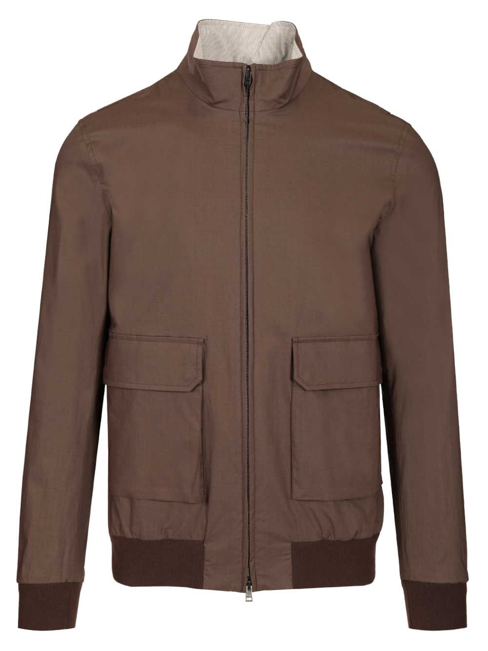 Herno Stretch Cotton Bomber Jacket Giacche - Marrone | 5797681f5b689c5d27ac9921917e0103ae38d211