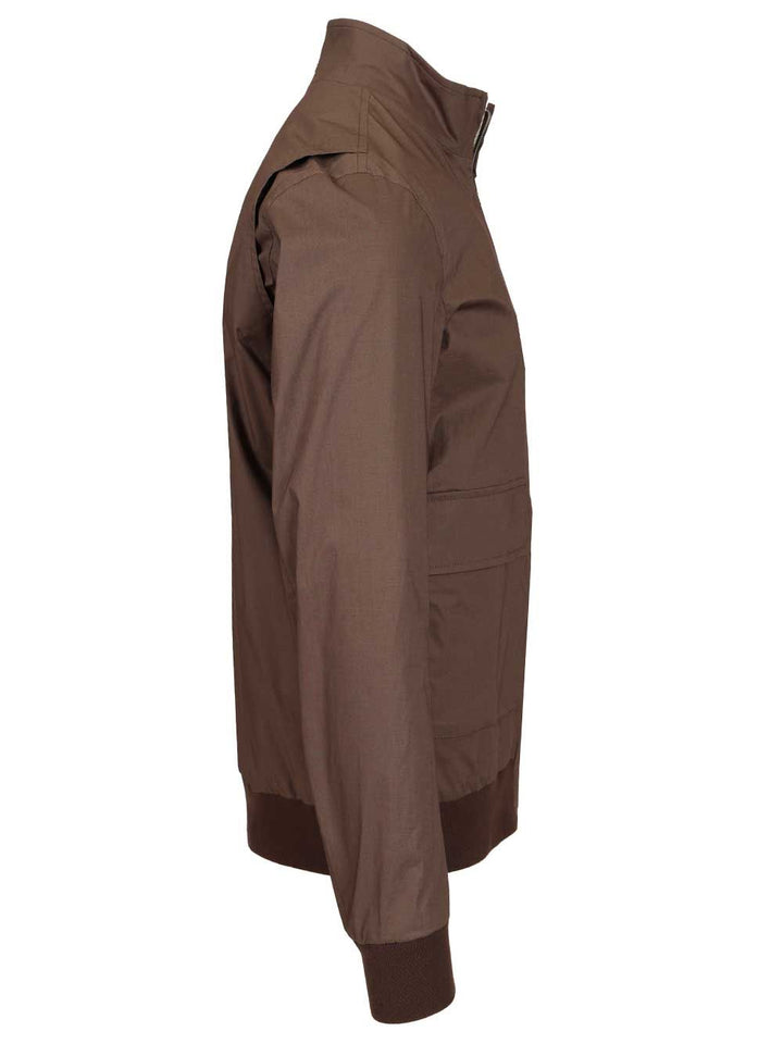 Herno Stretch Cotton Bomber Jacket Giacche - Marrone | 6502dc1c239236f95e407ed5c3fd33c98d7f9c38