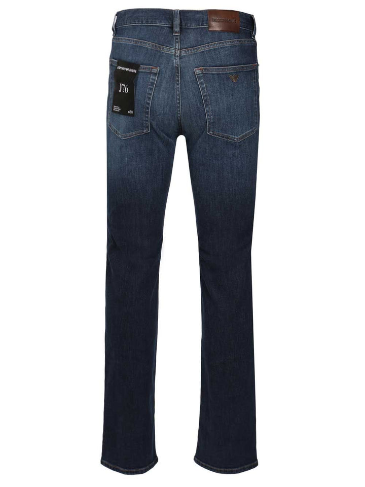 Emporio Armani Straight Denim Light Cotton Jeans - Blu | 21a2f26080d75839dc30d41e29465ff4ae05885c