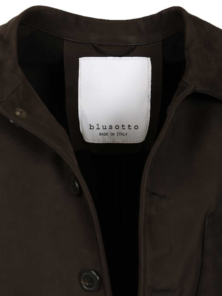 Blusotto Zeno Nubuck Overshirt Giacche - Marrone | c9f1a7f1f33c9eac6a63e06b1d8081425b249b8b
