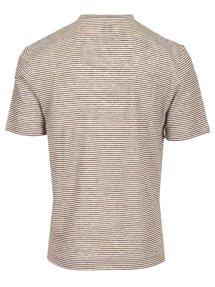 Fedeli Striped T-Shirt - Marrone | 35d9aeb8fa3740b99d5e9d4a8832e59222da4947