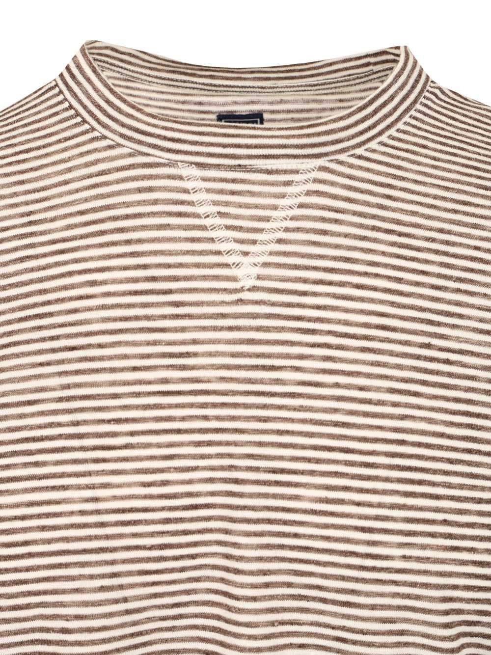 Fedeli Striped T-Shirt - Marrone | 8002b60bca9564817a8c50453388fd20bd152800